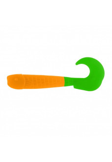 Твистер Helios Long Hybrid 3,55"/9,0 см, цвет Orange & Green 7 шт HS-15-025