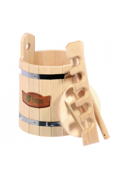 Кадка для воды и солений Банные Штучки с замком и гнетом липа 10 л 32702