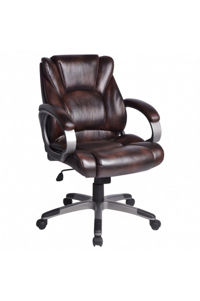 Кресло руководителя Brabix Eldorado EX-504, экокожа, коричневое 530875 Кресло руководителя Brabix Eldorado EX-504, экокожа, коричневое 530875