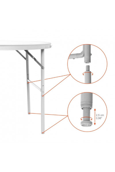 Стол складной алюминиевый овальный Helios Т-21407M Стол складной алюминиевый овальный Helios Т-21407M