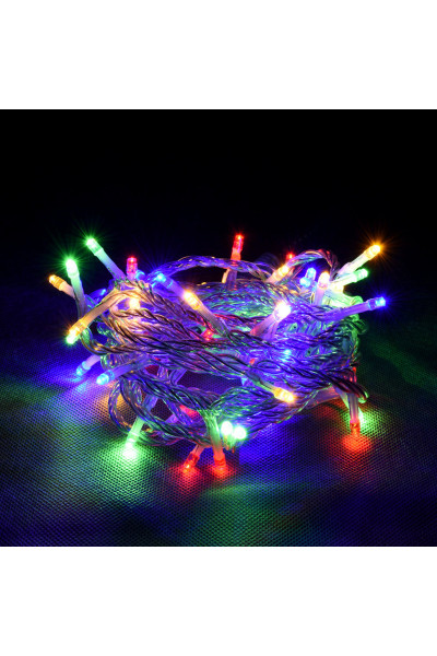 Уличная светодиодная гирлянда (мультиколор) Vegas Нить 48 LED, 5 м, 24V 55087 Уличная светодиодная гирлянда (мультиколор) Vegas Нить 48 LED, 5 м, 24V 55087