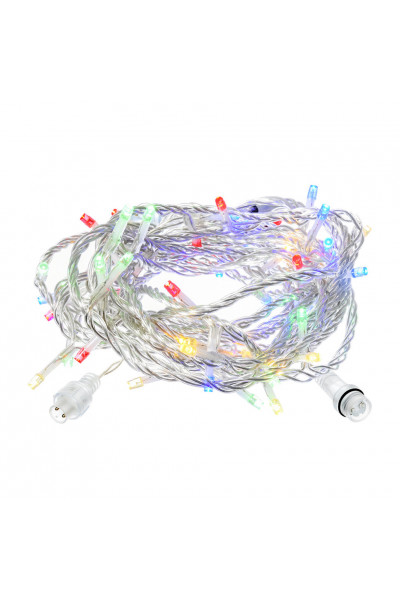 Уличная светодиодная гирлянда (мультиколор) Vegas Нить 48 LED, 5 м, 24V 55087 Уличная светодиодная гирлянда (мультиколор) Vegas Нить 48 LED, 5 м, 24V 55087