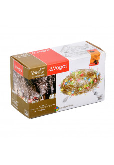 Уличная светодиодная гирлянда (мультиколор) Vegas Нить 48 LED, 5 м, 24V 55087