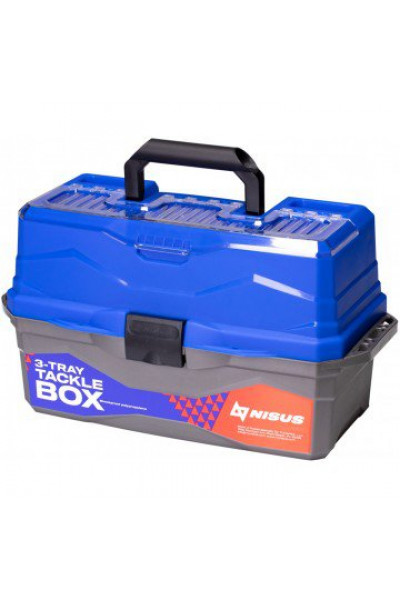 Ящик для снастей Nisus Tackle Box трехполочный синий N-TB-3-B