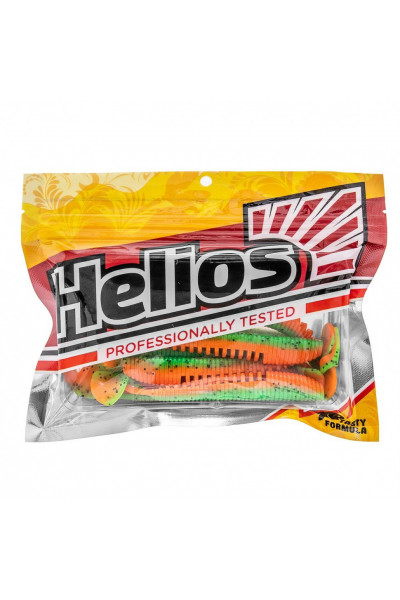Виброхвост Helios Varuna 4,33/11см, цвет Pepper Green & Orange 7 шт HS-35-018 Виброхвост Helios Varuna 4,33/11см, цвет Pepper Green & Orange 7 шт HS-35-018