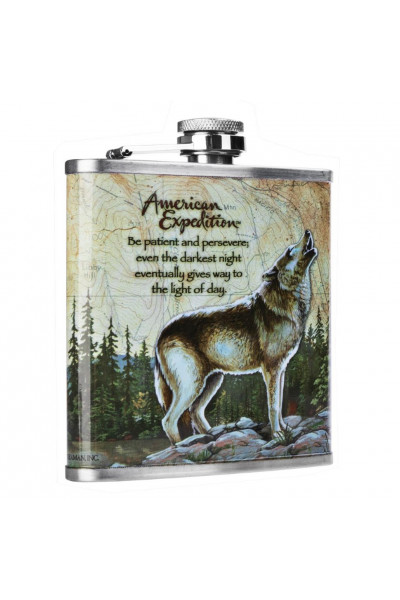 Фляжка Helios Волк 210 мл А01-1