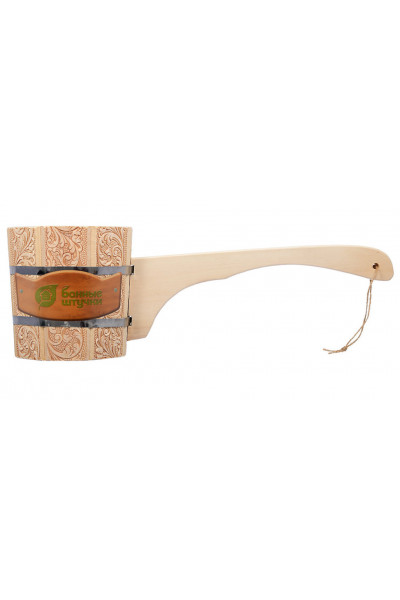 Ковш черпак с длинной ручкой Банные Штучки Цветы липа 1,5 л 33426 Ковш черпак с длинной ручкой Банные Штучки Цветы липа 1,5 л 33426