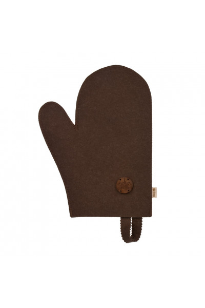 Рукавица для бани Банные Штучки (войлок) коричневая 41421 Рукавица для бани Банные Штучки (войлок) коричневая 41421