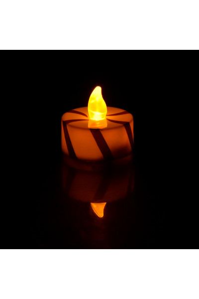 Свеча чайная светодиодная Vegas Леденец с батарейкой 2 шт 3,8х4 см, 24V 55048 Свеча чайная светодиодная Vegas Леденец с батарейкой 2 шт 3,8х4 см, 24V 55048