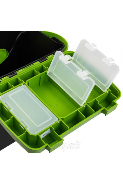 Ящик для зимней рыбалки Helios FishBox односекционный 10л зеленый