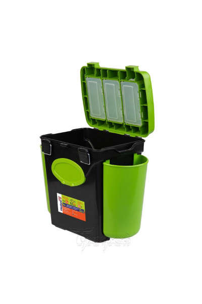 Ящик для зимней рыбалки Helios FishBox односекционный 10л зеленый