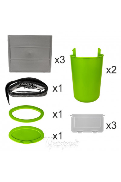 Ящик для зимней рыбалки Helios FishBox односекционный 10л зеленый