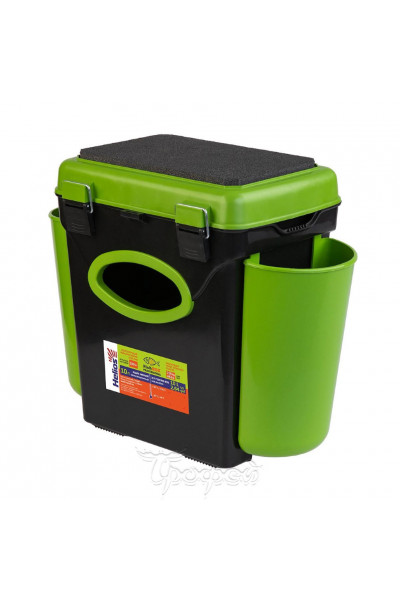 Ящик для зимней рыбалки Helios FishBox односекционный 10л зеленый