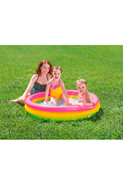 Бассейн надувной детский от 2 лет Intex Радуга (57412) 114х25 см Бассейн надувной детский от 2 лет Intex Радуга (57412) 114х25 см