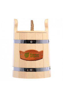 Кадка для воды и солений Банные Штучки с крышкой и гнетом липа 5 л 32701