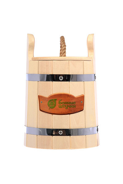 Кадка для воды и солений Банные Штучки с крышкой и гнетом липа 5 л 32701