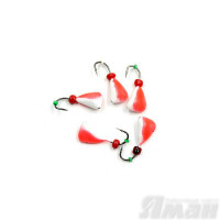 Мормышка литая Яман Дрейссена Бол., 0,4 г, Kumho №25, цвет фц. красный с/накопит. (5 шт.) Я-МР1686