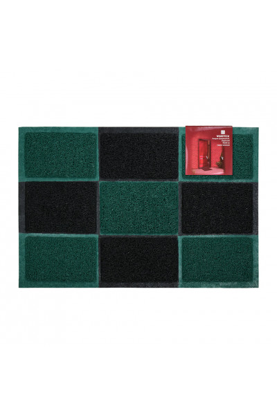 Коврик придверный пористый Vortex 40*60 черно-зеленый 22406 Коврик придверный пористый Vortex 40*60 черно-зеленый 22406
