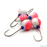 Мормышка литая Яман Дробинка, 2,0 г, Kumho №69, цвет фц. красный с/накопит. (5 шт.) Я-МРЛ84