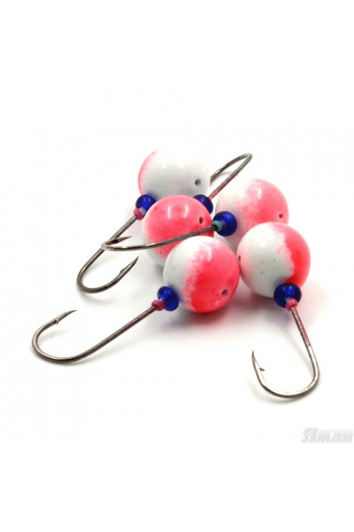 Мормышка литая Яман Дробинка, 2,0 г, Kumho №69, цвет фц. красный с/накопит. (5 шт.) Я-МРЛ84