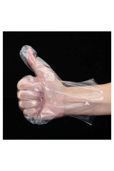 Перчатки полиэтиленовые одноразовые 50 пар (100шт), размер М (средний), 6 мкм Перчатки полиэтиленовые одноразовые 50 пар (100шт), размер М (средний), 6 мкм