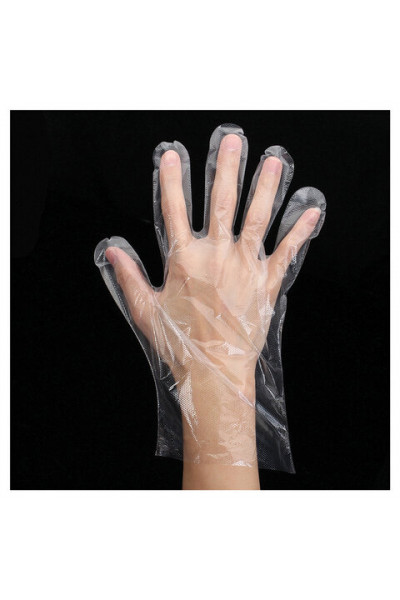 Перчатки полиэтиленовые одноразовые 50 пар (100шт), размер М (средний), 6 мкм Перчатки полиэтиленовые одноразовые 50 пар (100шт), размер М (средний), 6 мкм