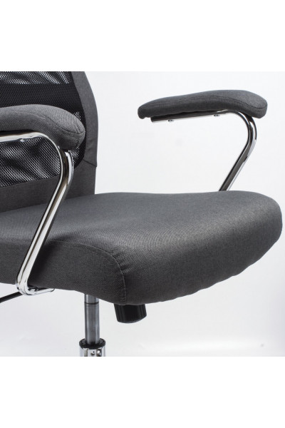 Кресло офисное Brabix Flight EX-540 ткань/сетка, серое 531848 Кресло офисное Brabix Flight EX-540 ткань/сетка, серое 531848