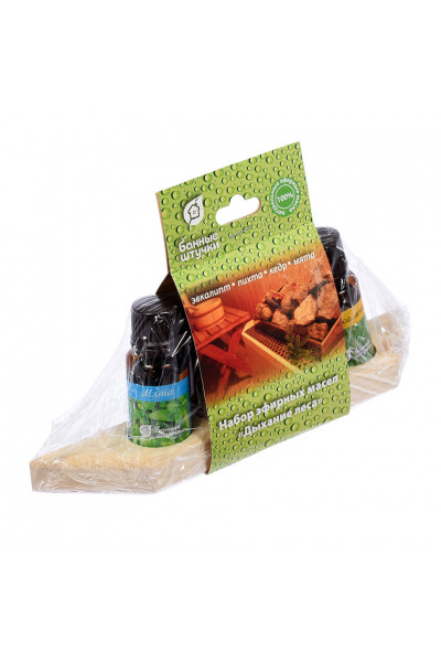 Набор эфирных масел Банные Штучки Дыхание леса 4х15 мл 32156 Набор эфирных масел Банные Штучки Дыхание леса 4х15 мл 32156