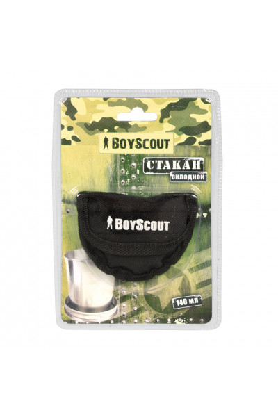 Стакан складной в чехле Boyscout 140 мл сталь 61133 Стакан складной в чехле Boyscout 140 мл сталь 61133