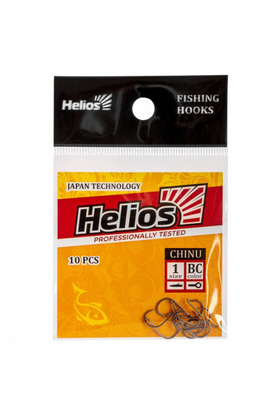 Крючок Helios Chinu с кольцом №1 цвет BC (10 шт) HS-CH-1 Крючок Helios Chinu с кольцом №1 цвет BC (10 шт) HS-CH-1