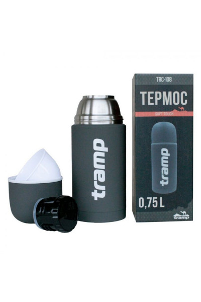 Термос Tramp Soft Touch 0,75 л серый TRC-108 Термос Tramp Soft Touch 0,75 л серый TRC-108