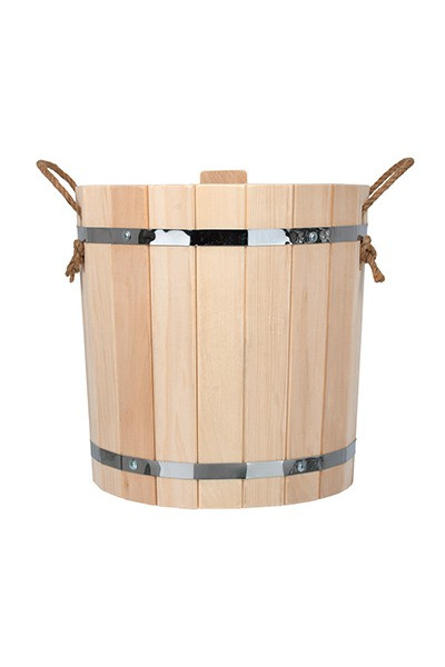 Запарник Банные Штучки С легким паром, с пластиковой вставкой и крышкой, липа 13 л 31142