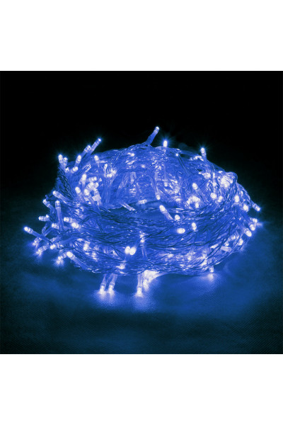 Уличная светодиодная гирлянда (синий свет) Vegas Занавес 96 LED, 6 нитей 1х2 м, 24V 55020 Уличная светодиодная гирлянда (синий свет) Vegas Занавес 96 LED, 6 нитей 1х2 м, 24V 55020