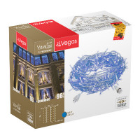 Уличная светодиодная гирлянда (синий свет) Vegas Занавес 96 LED, 6 нитей 1х2 м, 24V 55020