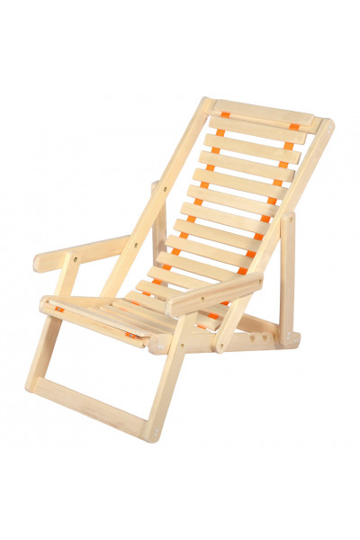 Шезлонг деревянный с подлокотниками Банные Штучки 32016 Шезлонг деревянный с подлокотниками Банные Штучки 32016