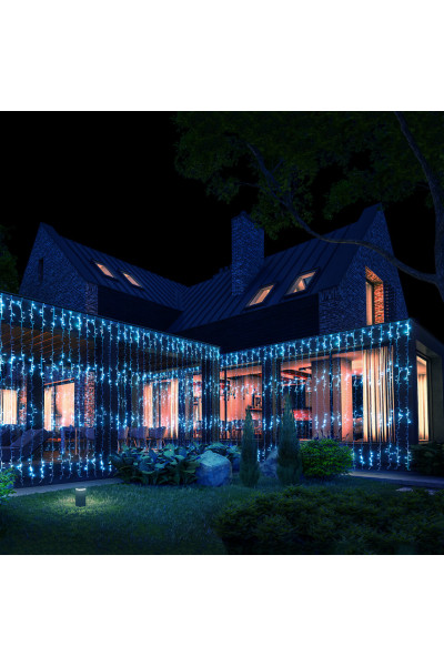Уличная сетодиодная гирлянда Vegas Занавес Водопад 400 LED, 20 нитей, 2х2 м, 31V 55139 Уличная сетодиодная гирлянда Vegas Занавес Водопад 400 LED, 20 нитей, 2х2 м, 31V 55139