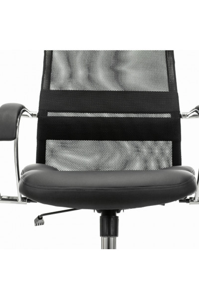 Кресло офисное Brabix Premium Stalker EX-608 CH сетка/ткань/кожзам, черное 532091 Кресло офисное Brabix Premium Stalker EX-608 CH сетка/ткань/кожзам, черное 532091