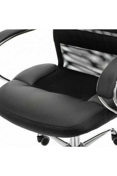 Кресло офисное Brabix Premium Stalker EX-608 CH сетка/ткань/кожзам, черное 532091 Кресло офисное Brabix Premium Stalker EX-608 CH сетка/ткань/кожзам, черное 532091