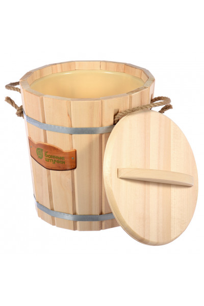 Ведро для бани с крышкой Банные Штучки липа 10 л 3710 Ведро для бани с крышкой Банные Штучки липа 10 л 3710