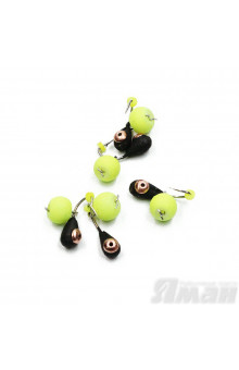 Мормышка вольфрамрам безнасадочная Яман Капля коронка медь, d-3 мм, 0,5 г (5 шт.) Я-МР1293