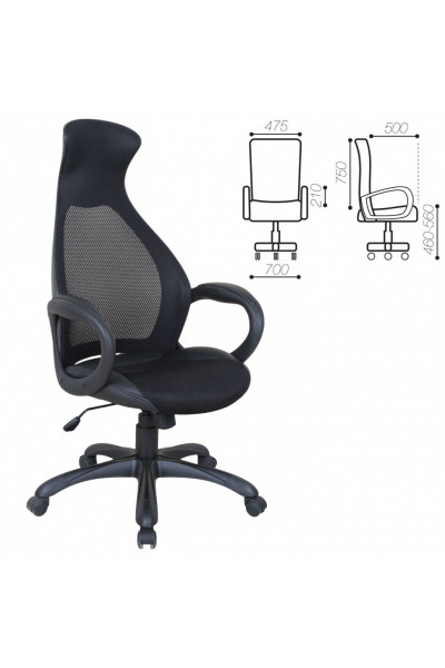 Кресло офисное Brabix Premium Genesis EX-517 тань/экокожа/сетка, черное 531574 Кресло офисное Brabix Premium Genesis EX-517 тань/экокожа/сетка, черное 531574