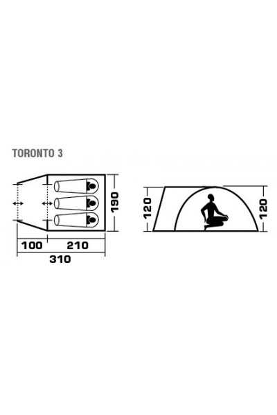 Палатка Jungle Camp Toronto 3 (70815)