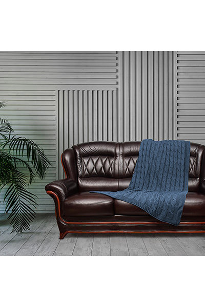 Плед вязаный Qwerty Nordvic Графитовый 66505 Плед вязаный Qwerty Nordvic Графитовый 66505