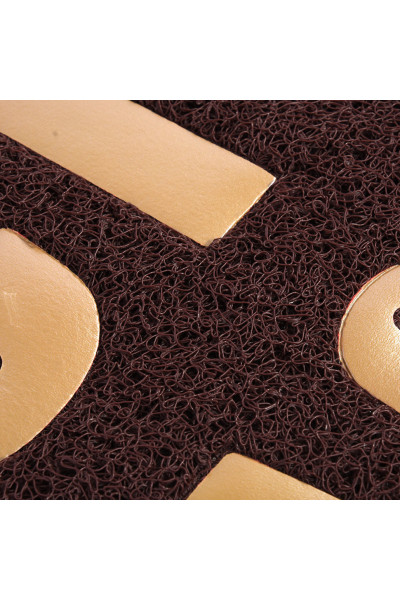 Коврик придверный пористый Vortex с надписью 50х70 см коричневый 22194 Коврик придверный пористый Vortex с надписью 50х70 см коричневый 22194