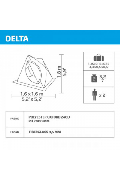 Зимняя палатка двускатная Nisus Delta N-ISD-Y Зимняя палатка двускатная Nisus Delta N-ISD-Y