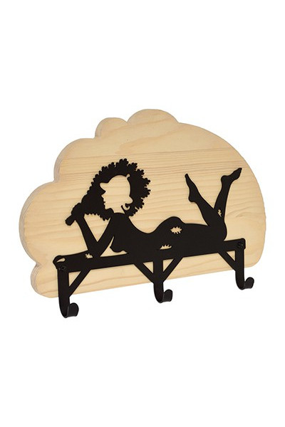 Вешалка Банные Штучки Девушка 3 крючка 36х23 см 31231 Вешалка Банные Штучки Девушка 3 крючка 36х23 см 31231