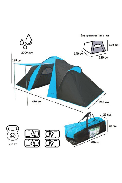 Палатка Green Glade Konda 4 Палатка Green Glade Konda 4