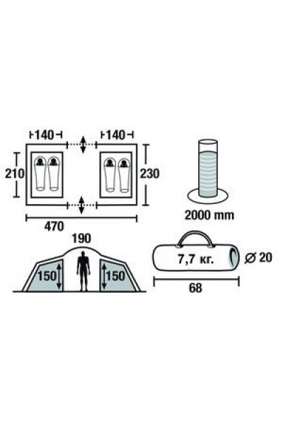 Палатка Green Glade Konda 4 Палатка Green Glade Konda 4