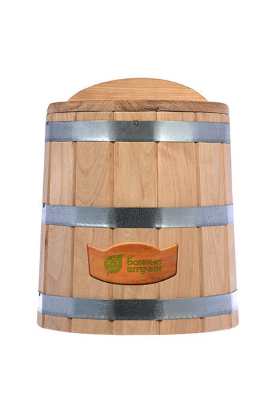 Кадка для воды и солений Банные Штучки с крышкой и гнетом дуб 15 л 33230