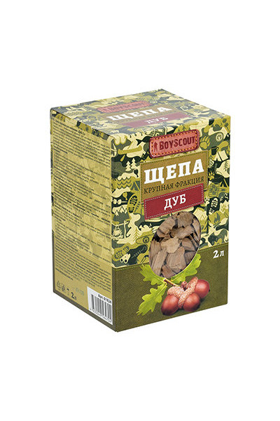 Щепа крупная для копчения Boyscout Дуб 2 л 61924